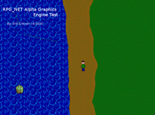 An early screenshot from the old game engine.