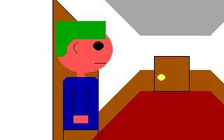 Screenshot of inside a mansion hallway (lost version)